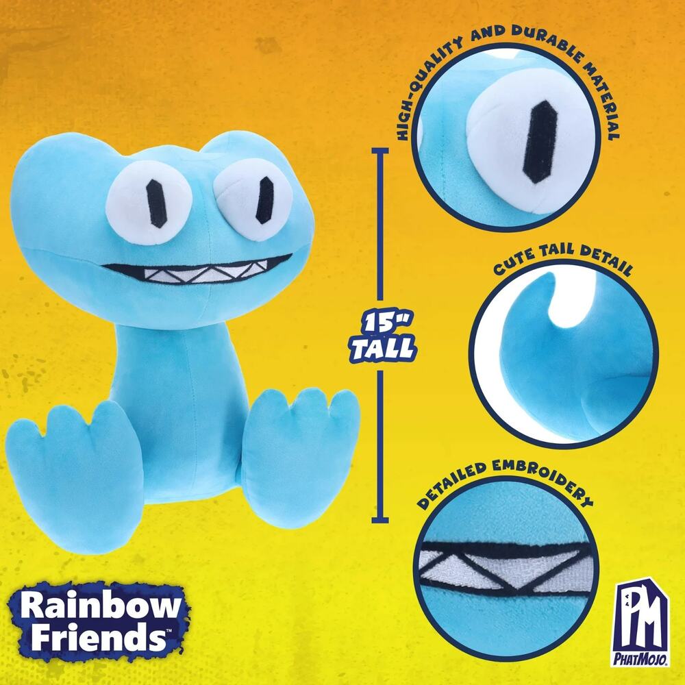Rainbow Friends 15" GIANT CYAN PLUSH Stuffed Toy Figure 2025 New With Tags